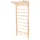 toboli Sprossenwand in Holzoptik 220 cm, Sproßenwand bis 150kg mit höhenverstellbarer Stange, Turnwand für Kinder und Erwachsene