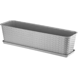 Kadax Balkontopf 60 x 17 x 15 cm Hellgrau