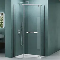mai & mai Ravenna08 Fünfeck-Duschkabine mit Drehtür rechts 90 x 195 cm transparent ESG