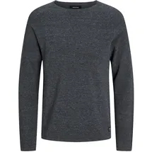 JACK & JONES Hill Knit Crew Pullover Dark Grey Melange XL