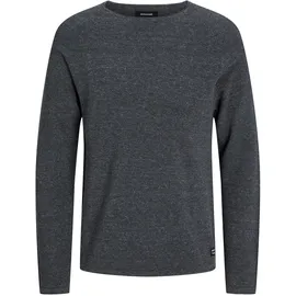 JACK & JONES Hill Knit Crew Pullover Dark Grey Melange XL