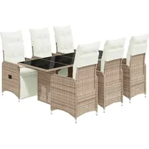 vidaXL Garten-Bistro-Set 7-tlg. Braun