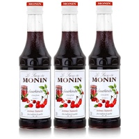 Monin Sauerkirsche Sirup 250 ml - Für Cocktail und Kaffee (3er Pack)