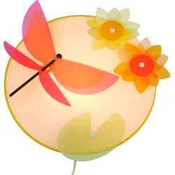 NIERMANN Wandleuchte "Libelle", bunt, H:8cm, Lampen, Wandleuchte Libelle, Kinderlampe