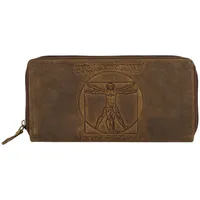 landleder Geldbörse Damen Portemonnaie bro brown