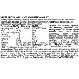 Weider Protein 80 Plus Schokolade Pulver 2000 g