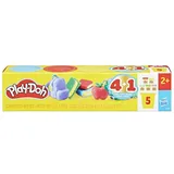 PLAY-DOH Knete G18605L0, Back To School, ab 2 Jahren, farbig sortiert, 5 Dosen je 85g