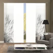 HOME WOHNIDEEN Schiebegardine PAMPAS (1 St), Paneelwagen, blickdicht, DIGITALDRUCK grau