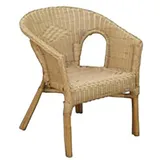 NATUUR Sessel für den Garten, 59 x 60 x 71 cm, natürliches Rattan, Tenerife nt123696 123696
