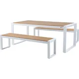 Axi Tony Gartenset mit 2 Bänken in | Picknicktisch/Picknickbank aus Aluminium/Polywood | Esstisch für Draußen/Garten