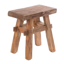 DESIGN DELIGHTS Hocker Holz 45 x 43 x 27 cm Beige