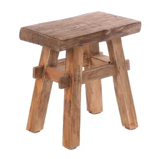 DESIGN DELIGHTS Hocker Holz 45 x 43 x 27 cm Beige