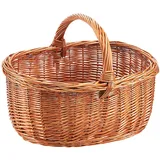 Einkaufskorb Weidenkorb Transportkorb Korb aus gekochte Weide - Natur - 46 cm-