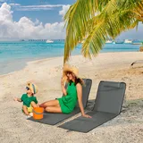 Set Mit 2 Klappbaren Strandliegen Mit 5-fach Verstellbarer Rückenlehne Und Tragetasche, Grau