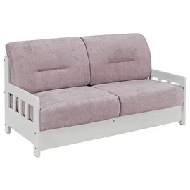 Livetastic Schlafsofa, Rosa, Weiß, Textil, Kiefer, massiv, Uni, 2-Sitzer, 154x88x90 cm, Made in EU, einzeln ausziehbar, Kinder- & Jugendzimmer, Jugendmöbel, Jugendsofas