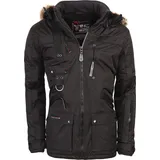 Geographical Norway warme Herren Jacke Parka Winter Anorak G-Chirac, Schwarz, Größe L - Schwarz - L