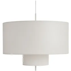 New Works - Margin Pendelleuchte Ø90 White Canvas - cm
