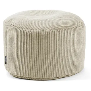 mokebo mokebo® Pouf, Beige, Textil, 50x30x50 cm, Oeko-Tex®, Wohnzimmer, Hocker, Poufs