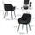 Vicco Esszimmerstuhl Relio Polyester schwarz 2er Set