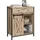 VASAGLE Küchenschrank mit Schiebetür 30 x 70 x 80 cm Landhausstil