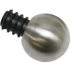 Gardinenstangen-Endstück Gardinia Endstück Kugel für Ø 12 mm edelstahl 3,3, GARDINIA