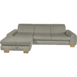 Set One by Musterring Ecksofa »SO 3400 Sitzhöhe 47cm oder 49cm, Sitztiefe verstellbar, B/T: 307/195cm« whlw. mit Funktion, Kaltschaum, in Cord, lind, Sitzhöhe 47