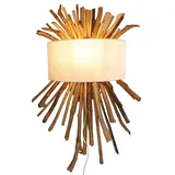 GURU-SHOP GURU SHOP Wandlampe/Wandleuchte/Wandleuchte, Handgefertigt aus Naturmaterial, Treibholz, Baumwolle - Modell Mandalika, 80x55x22 cm