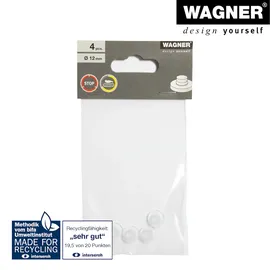 Wagner Elastikpuffer-Set EH2212 Ø 12 mm x 8 mm Transparent 4-tlg.