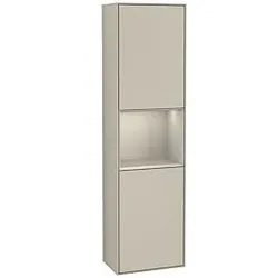 Villeroy und Boch Finion Hochschrank F460HHHH 41,8x151,6x27cm, links, Regal Sand Matt Lacquer, Sand Matt Lacquer