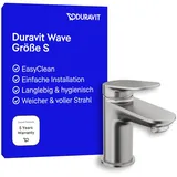 Duravit Wave Waschtischarmatur Edelstahl Gebürstet