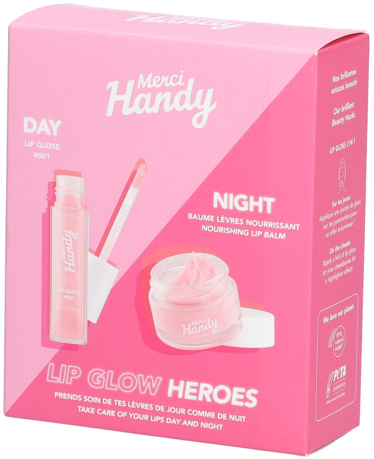 MERCI HANDY Lip Glow Heroes 1 pc(s) emballage(s) combi