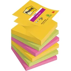 Post-it® Super Sticky Z-Notes Carnival Haftnotizen extrastark R3306SR farbsortiert 6 Blöcke