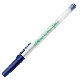 BIC Kugelschreiber Round Stic ECOlutions frostig-transparent, Schreibfarbe: blau,