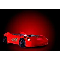 JVmoebel Autobett Rennwagen Kinderbett für das Zimmer mit Matratze im Design (1-tlg., 1x Bett), Made in Europa rot