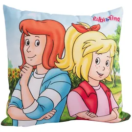 UNITED LABELS Bibi und Tina - Freundschaft Dekokissen 30 x 30 cm Mehrfarbig