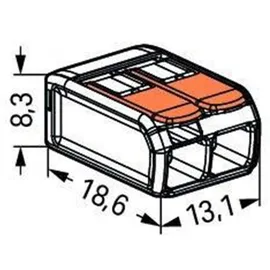 WAGO Compact-Verbindungsklemme 2-Leiter bis 4mm2 1 Stück