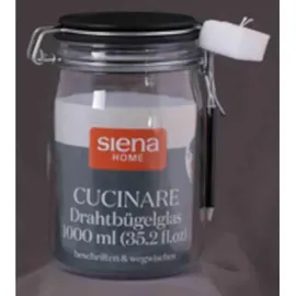 Siena Garden Drahtbügel-glas 'cucinare' 1,0 l mit Stift & Schwamm