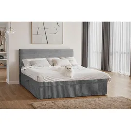 kaiser möbel Boxbett, Dunkelgrau, H3, Höhe ca. 20 cm 160x200 cm, Schlafzimmer, Betten, Boxspringbetten