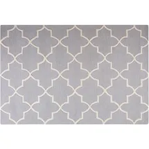 Beliani Teppich 160 x 230 cm marokkanisches Muster Kurzflor SILVAN Hellgrau