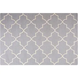 Beliani Teppich 160 x 230 cm marokkanisches Muster Kurzflor SILVAN Hellgrau