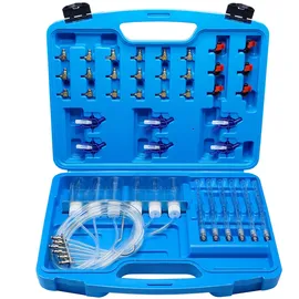 CCLIFE Diesel Rücklaufmengen Tester CDI Common rail Injector Prüfer Prüfgerät Injektoren mit 24 Adapter und neu Adapter