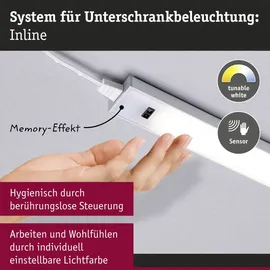 Paulmann LED Lichtleiste Inline chrom matt 55 cm TW 2er Set