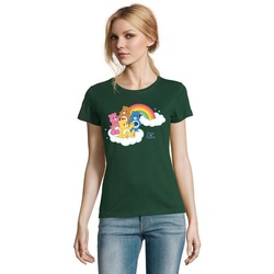 Blondie & Brownie T-Shirt Damen Glücksbärchis Care Bears Hab-Dich-lieb Bärchis Wolkenland grün L