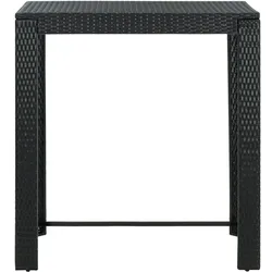 vidaXL Garten-Bartisch Schwarz 100x60,5x110,5 cm Poly Rattan