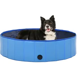 Hundepool Faltbar Blau 120 x 30 cm PVC