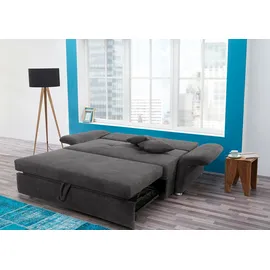 Jockenhöfer Schlafsofa Mikrofaser 2-Sitzer Grau