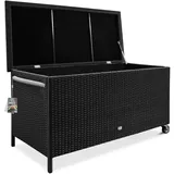 CASARIA Gartenbox Auflagenbox Polyrattan UV-beständig Wetterfest 400L Rollen