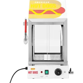 Royal Catering Hot Dog Steamer 100 Würstchen 25 Brötchen 1.000 W Erhitzer