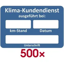 Eichner Kundendienstaufkleber Kunststoff 6x4 cm blau/weiß