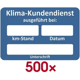 Eichner Kundendienstaufkleber Kunststoff 6x4 cm blau/weiß